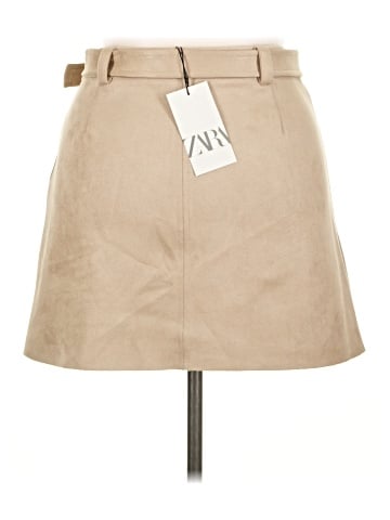 Zara Faux Leather Skirt (view 2)