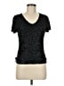 Ann Taylor 100% Silk Black Short Sleeve Top Size M - photo 1