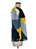 DKNY 100% Polyester Color Block Yellow Long Sleeve Blouse Size M - photo 4