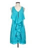 Laundry by Shelli Segal 100% Polyester Teal Cocktail Dress Size 2 - photo 1