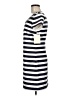 Boston Proper 100% Polyester Stripes Gray Casual Dress Size 6 - photo 5