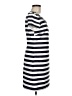 Boston Proper 100% Polyester Stripes Gray Casual Dress Size 6 - photo 4
