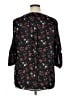 Torrid 100% Polyester Floral Black 3/4 Sleeve Blouse Size 1X Plus (1) - photo 2