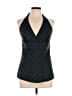 Vineyard Vines 100% Silk Black Green Sleeveless Silk Top Size 10 - photo 1