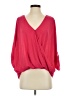 Lush 100% Polyester Red 3/4 Sleeve Blouse Size S - photo 1
