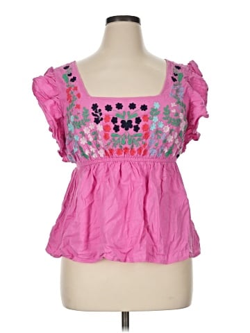 Crown & Ivy Short Sleeve Blouse (view 1)