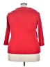 Rafaella 100% Cotton Red 3/4 Sleeve Top Size 3X - photo 2