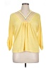 Ruby Rd. Yellow 3/4 Sleeve Blouse Size XL Petite - photo 1