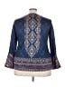 One World Blue 3/4 Sleeve Blouse Size 3X - photo 2