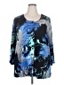 Ulla Popken Blue 3/4 Sleeve Blouse Size 20 - photo 1