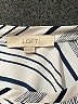 Ann Taylor LOFT 100% Polyester Stripes Ivory Short Sleeve Blouse Size XS - photo 7