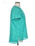 Apt. 9 100% Polyester Teal Short Sleeve Blouse Size XL - photo 4