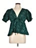 Unbranded 100% Polyester Green Short Sleeve Blouse Size L - photo 1