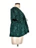 Unbranded 100% Polyester Green Short Sleeve Blouse Size L - photo 4