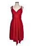 La Belle Solid Red Cocktail Dress Size L - photo 1