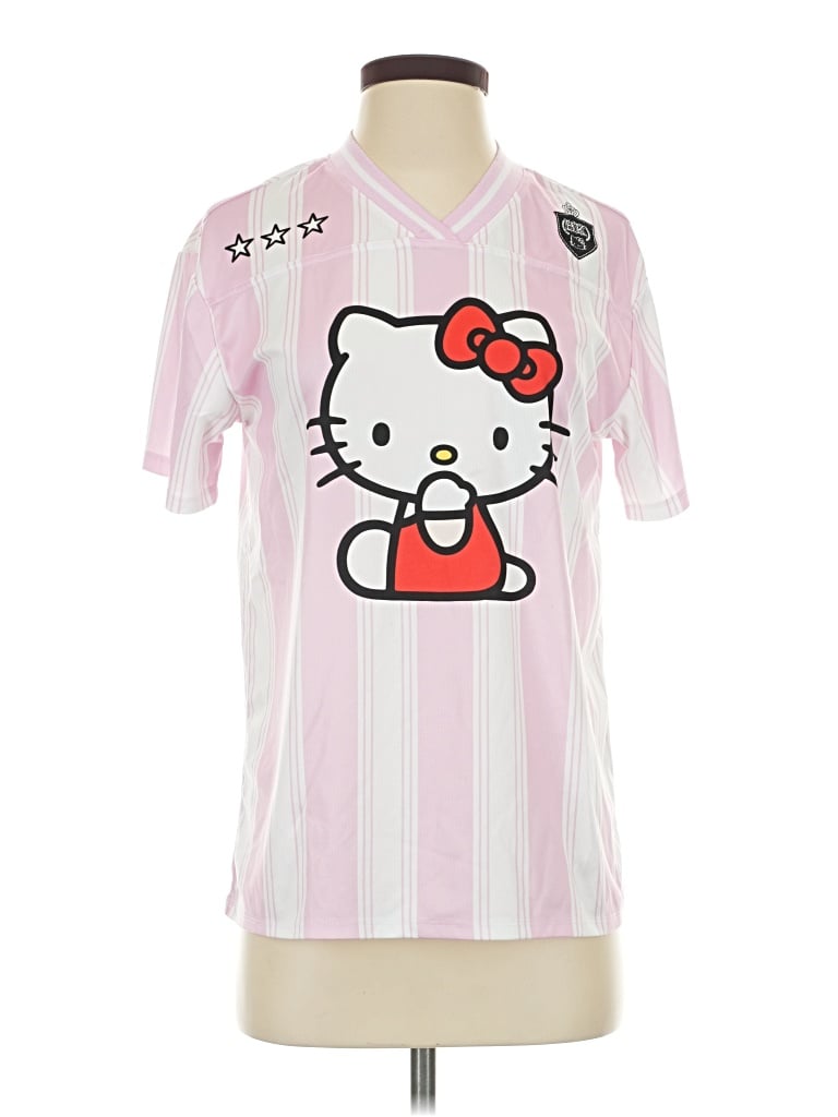 Pre-owned Hello Kitty Short Sleeve Jersey In Pink