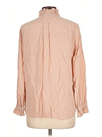 J.Crew Factory Store Long Sleeve Silk Top (view 2)