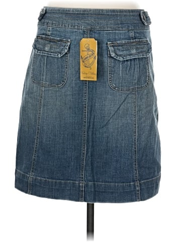 Hydraulic Denim Skirt (view 2)