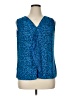 Roz & Ali Blue Sleeveless Blouse Size XL - photo 1