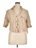 Zara Tan 3/4 Sleeve Button-Down Shirt Size XL - photo 1