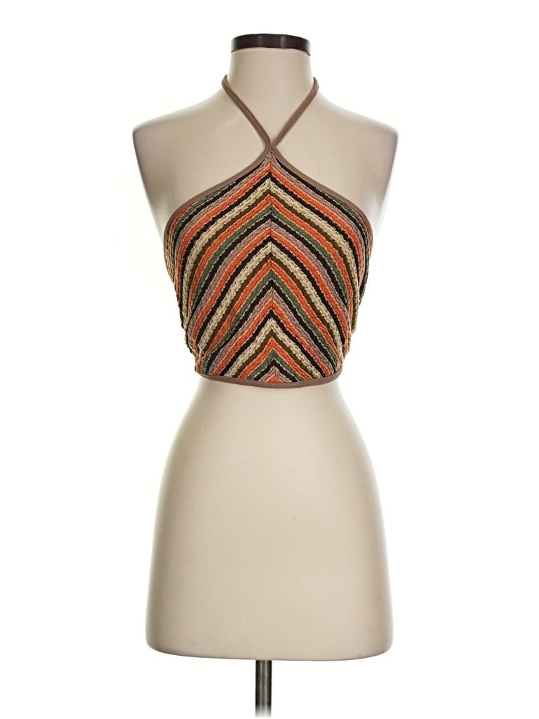 Pre-owned Vici Sleeveless Blouse In Orange