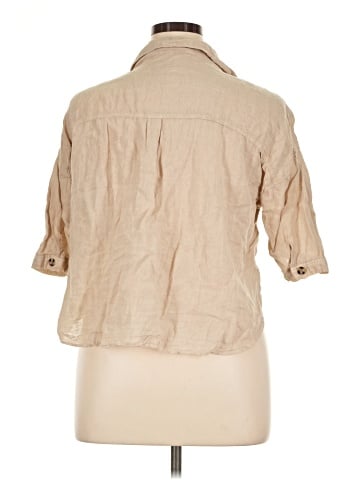 Zara 3/4 Sleeve Button-Down Shirt (view 2)