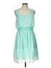 Charming Charlie 100% Polyester Teal Casual Dress Size L - photo 1