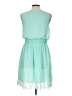 Charming Charlie 100% Polyester Teal Casual Dress Size L - photo 2