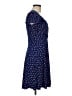 Leota Polka Dots Blue Casual Dress Size M (petite) - photo 4
