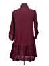 Easel 100% Viscose Burgundy 3/4 Sleeve Top Size EU 36 / US 6 - photo 2