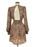 Glam 100% Polyester Animal Print Brown Cocktail Dress Size M - photo 2