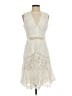 Aqua 100% Polyester Ivory Cocktail Dress Size S - photo 1