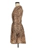 Glam 100% Polyester Animal Print Brown Cocktail Dress Size M - photo 5