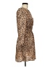 Glam 100% Polyester Animal Print Brown Cocktail Dress Size M - photo 4