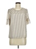 J.Crew Factory Store Polka Dots Ivory Short Sleeve Blouse Size Med Petite - photo 1