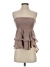 Shein 100% Polyester Brown Sleeveless Top Size 4 - photo 1