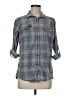 Ariat Plaid Gray 3/4 Sleeve Button-Down Shirt Size M - photo 1