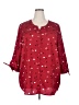 Catherines 100% Polyester Hearts Red 3/4 Sleeve Blouse Size 2X - photo 1