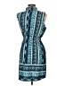 Speed Control 100% Polyester Paisley Blue Casual Dress Size L - photo 2