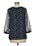Willi Smith 100% Polyester Blue 3/4 Sleeve Blouse Size M - photo 2