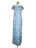 JS Collections 100% Polyester Blue Cocktail Dress Size 6 - photo 1