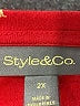 Style&Co Hearts Red Short Sleeve Top Size 2X - photo 8