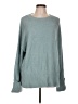 Anrabess 100% Polyester Solid Teal Pullover Sweater Size L - photo 1