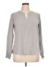 Lands' End 100% Polyester Gray Long Sleeve Blouse Size 16 - photo 1