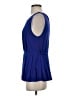 Deletta Blue Sleeveless Blouse Size S - photo 5