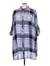 Catherines 100% Polyester Plaid Blue 3/4 Sleeve Blouse Size 3X - photo 1