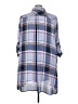Catherines 100% Polyester Plaid Blue 3/4 Sleeve Blouse Size 3X - photo 2