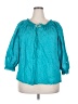 Westbound 100% Cotton Teal 3/4 Sleeve Blouse Size 2X - photo 1