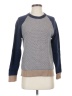 Express 100% Cotton Color Block Blue Pullover Sweater Size S - photo 1