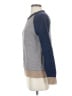 Express 100% Cotton Color Block Blue Pullover Sweater Size S - photo 5